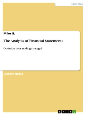 cover image of The Analysis of Financial Statements